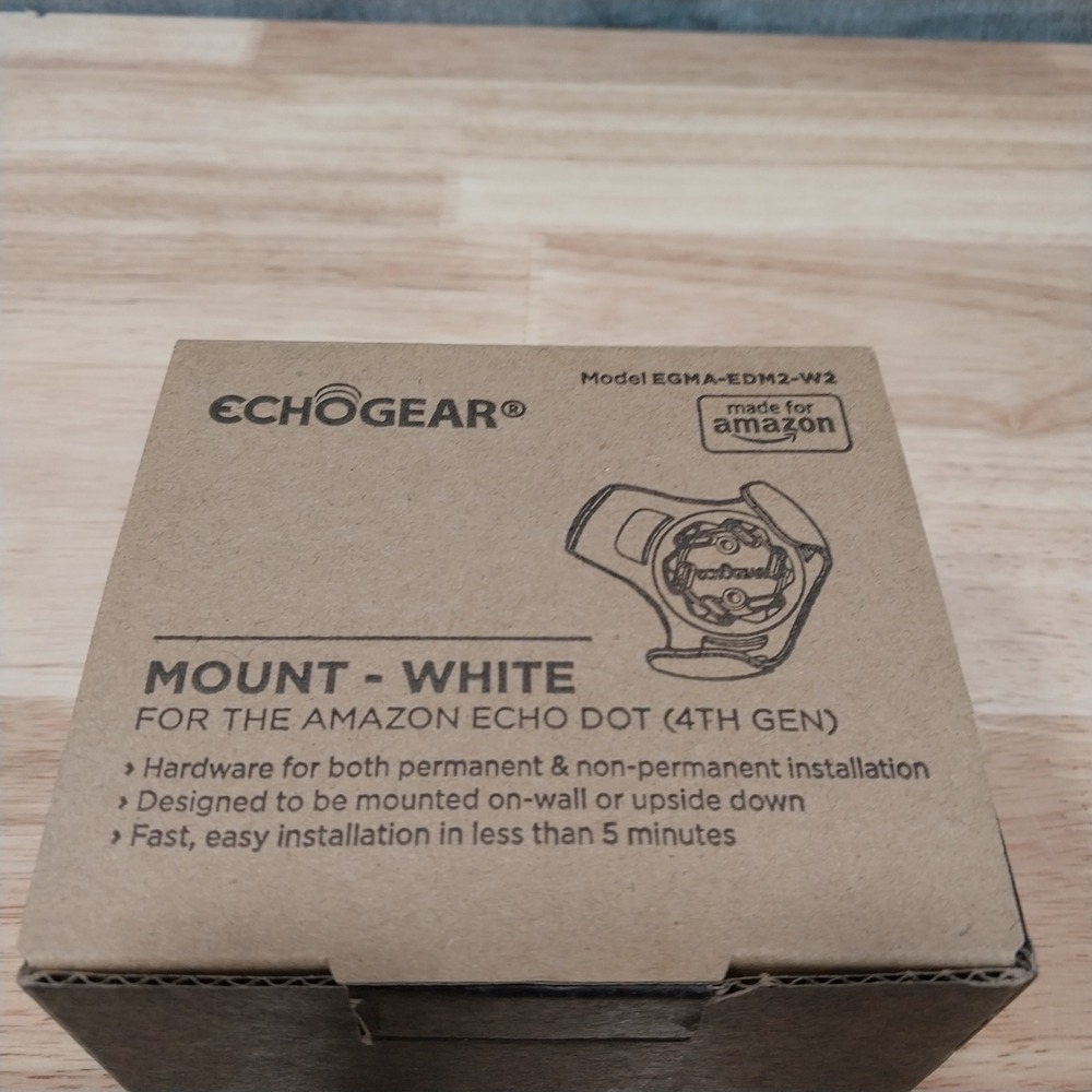 ECHOGEAR Mount for Amazon Echo Dot 4th Gen EGMA-EDM2-W2 White